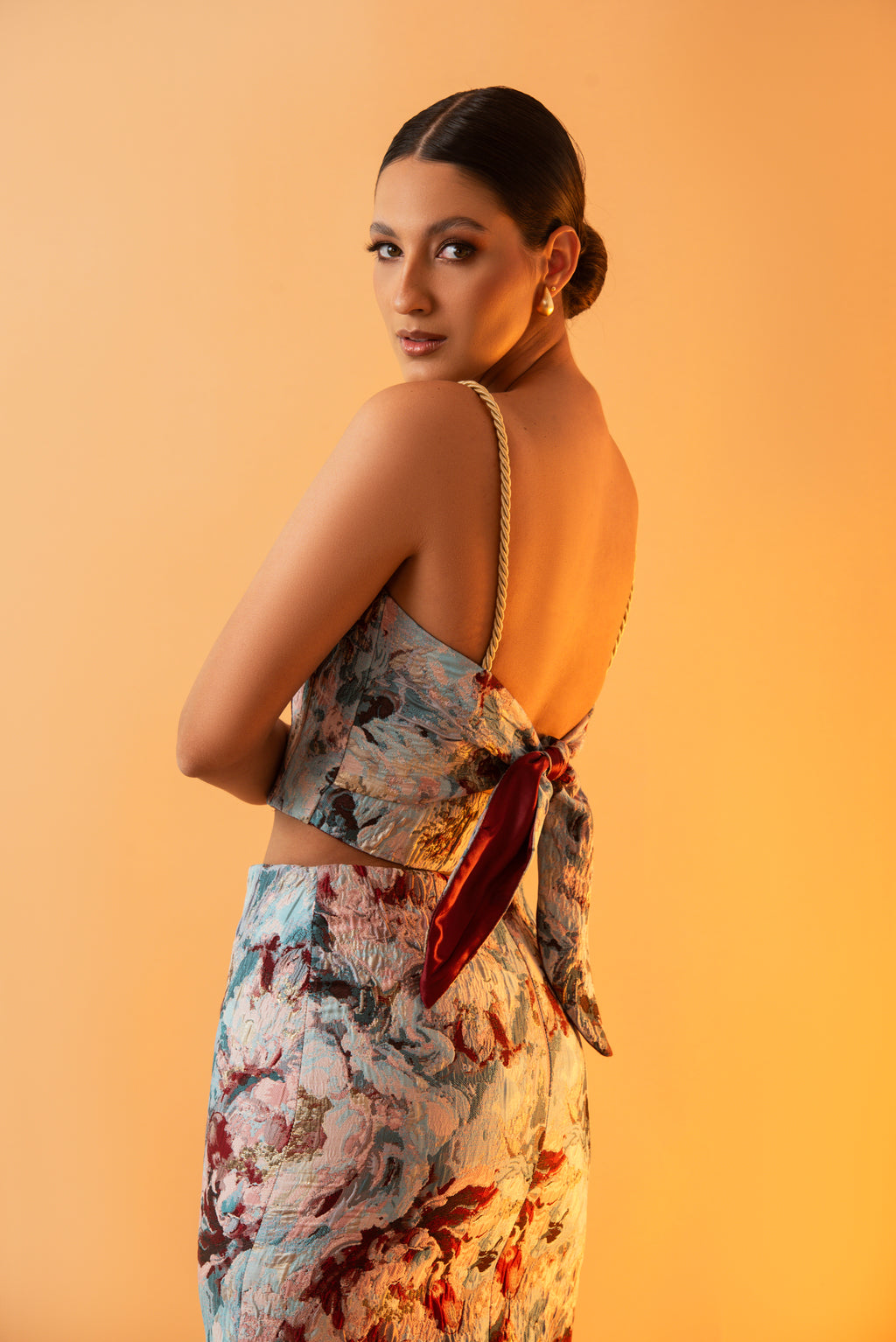 OFELIA - Burgundy Print