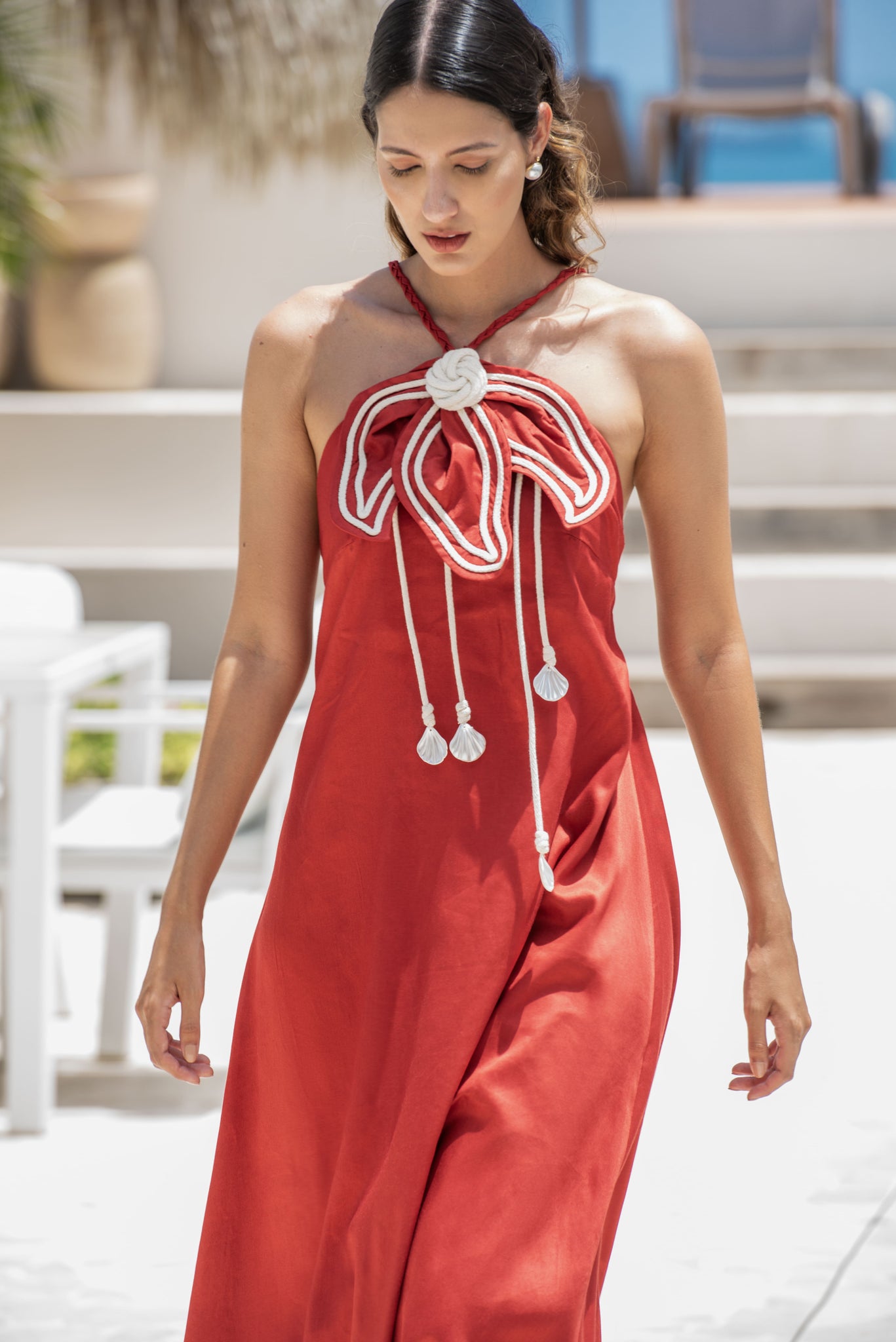 Aluna Burnt Red Dress