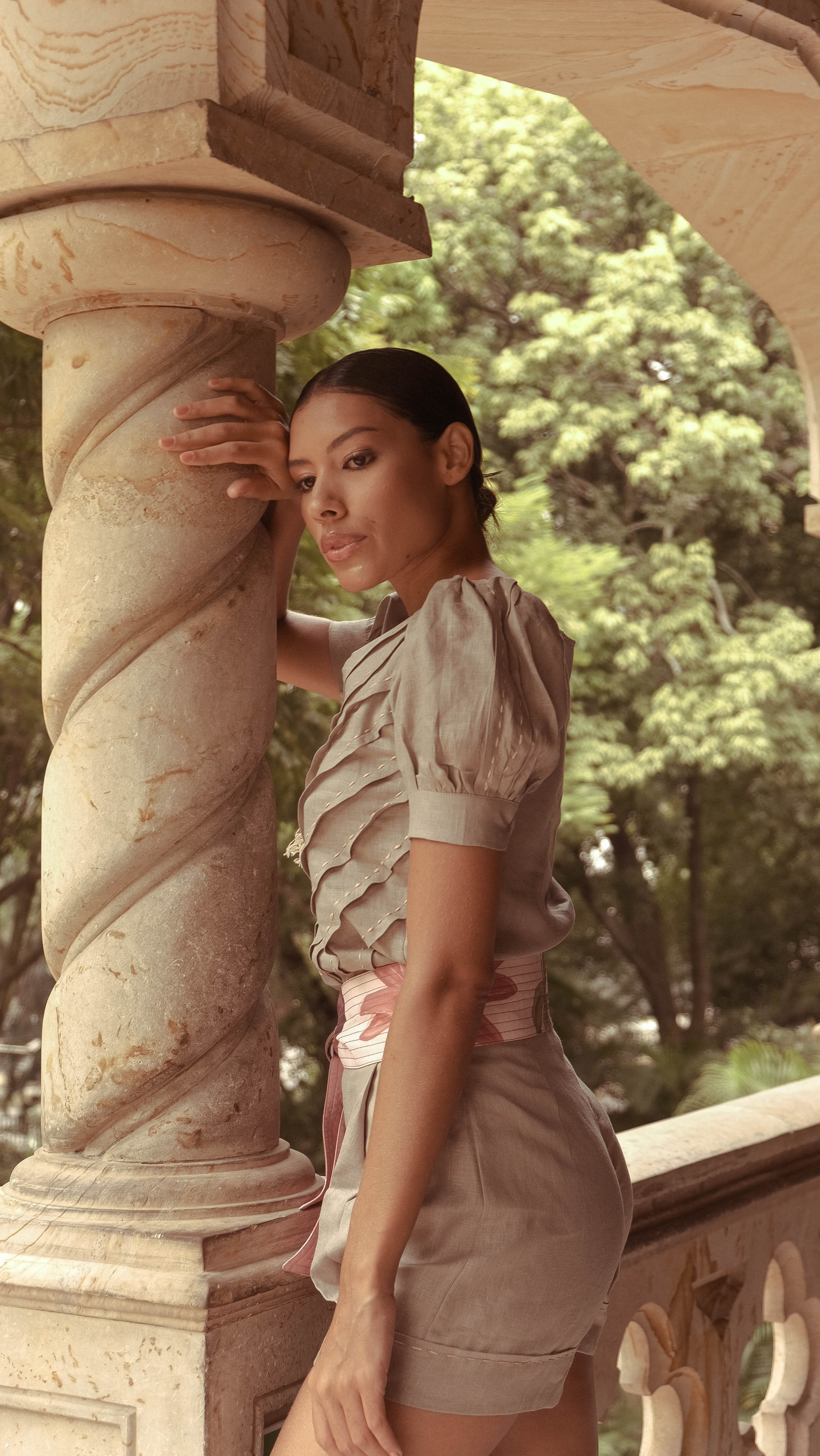 Dayana Blusa - Blusa manga corta