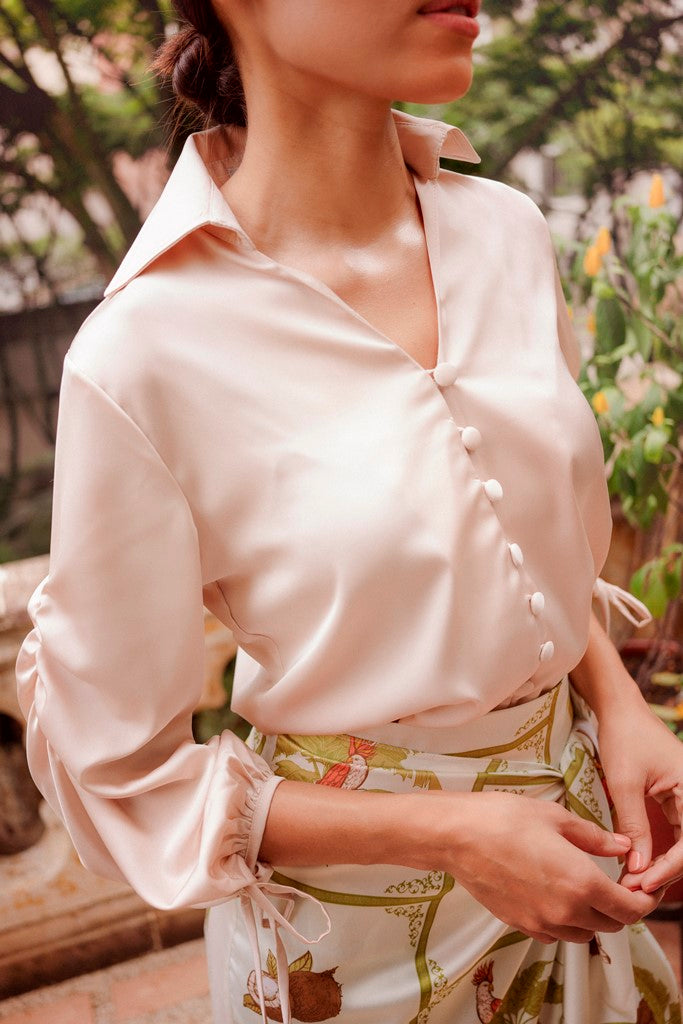 Yarey White - Blouse with 3/4 Sleeves