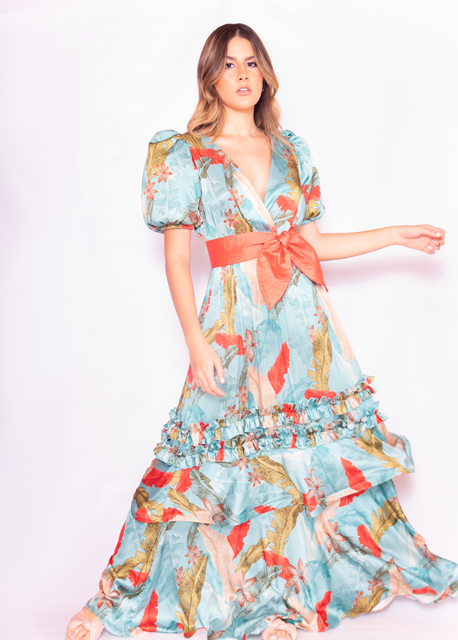 Capsula Floral - Turquoise Dress